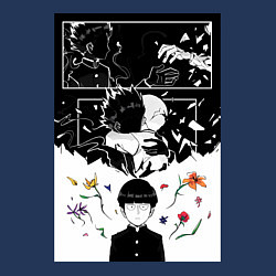 Свитшот хлопковый мужской Моб Психо Шигэо Кагэяма, цвет: тёмно-синий — фото 2