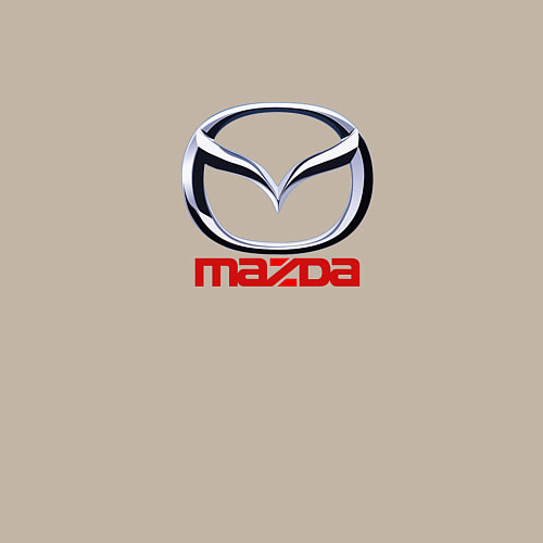 Мужской свитшот Mazda logo / Миндальный – фото 3