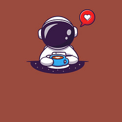 Свитшот хлопковый мужской Космический кофе, цвет: кирпичный — фото 2