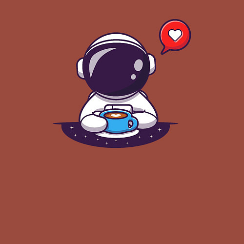 Мужской свитшот Космический кофе / Кирпичный – фото 3