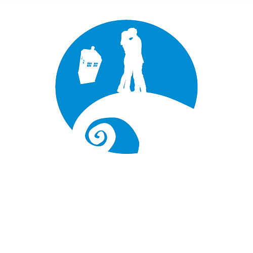 Мужской свитшот Tardis love / Белый – фото 3