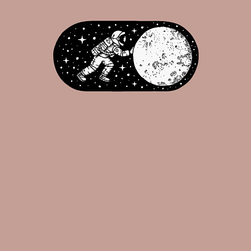 Мужской свитшот Режим космоса включен / Пыльно-розовый – фото 3