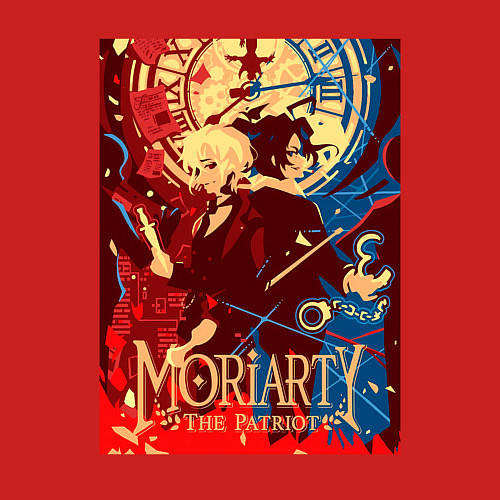 Мужской свитшот Уильям Джеймс Мориарти Шерлок Холмс / Красный – фото 3