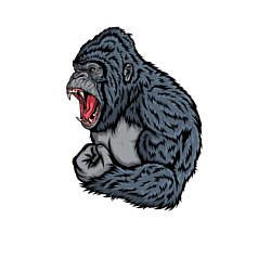 Свитшот хлопковый мужской Gorilla angry, цвет: белый — фото 2