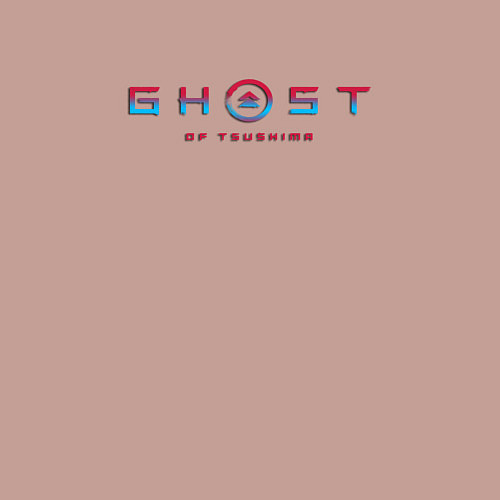 Мужской свитшот Ghost of tsushima gradient logo japan / Пыльно-розовый – фото 3