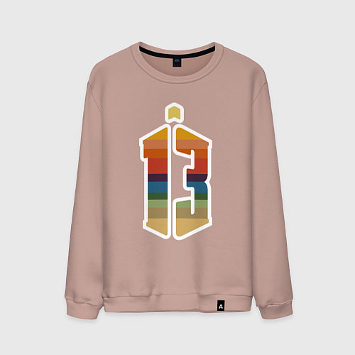 Мужской свитшот Tardis 13 / Пыльно-розовый – фото 1