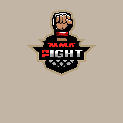 Мужской свитшот MMA fight night / Миндальный – фото 3