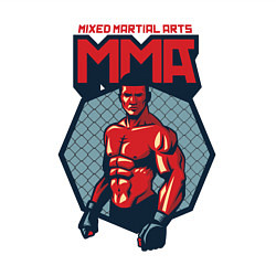 Свитшот хлопковый мужской MMA warrior, цвет: белый — фото 2