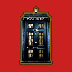 Свитшот хлопковый мужской Tardis Sherlock, цвет: красный — фото 2