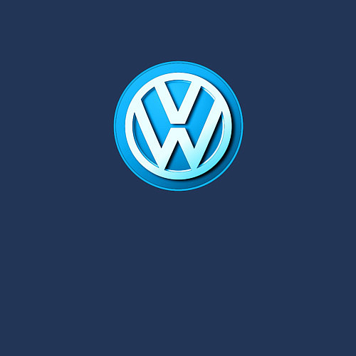 Мужской свитшот Volkswagen logo blue / Тёмно-синий – фото 3