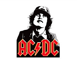 Свитшот хлопковый мужской ACDC Angus Young rock, цвет: белый — фото 2