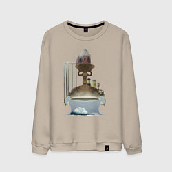 Свитшот хлопковый мужской Bloodborne - Ром, праздный паук, цвет: миндальный