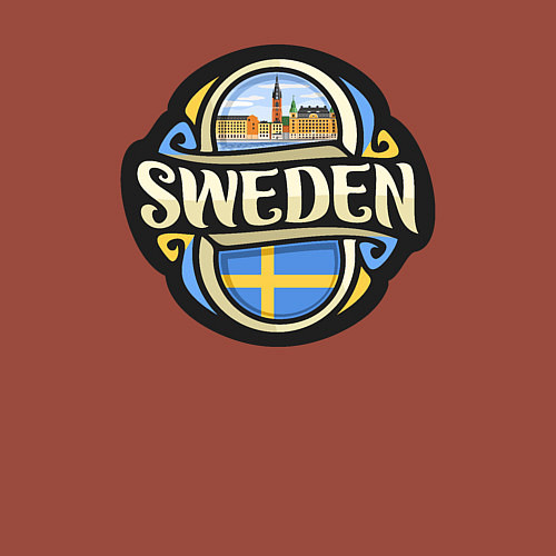 Мужской свитшот Моя Швеция / Кирпичный – фото 3