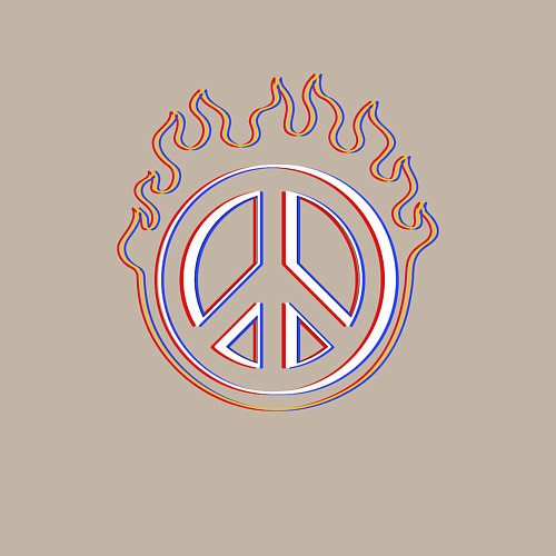 Мужской свитшот Пламя мира / Миндальный – фото 3