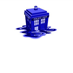 Свитшот хлопковый мужской Tardis ink, цвет: белый — фото 2