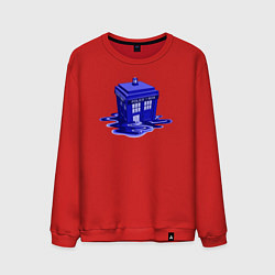 Свитшот хлопковый мужской Tardis ink, цвет: красный