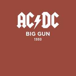 Свитшот хлопковый мужской AC DC - Big gun 1993, цвет: кирпичный — фото 2