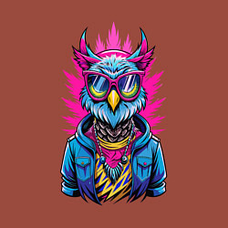 Свитшот хлопковый мужской Крутая модная сова, цвет: кирпичный — фото 2