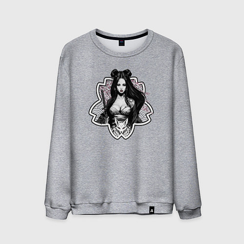 Мужской свитшот Inari with the katana / Меланж – фото 1