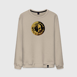 Свитшот хлопковый мужской Механикус Warhammer, цвет: миндальный