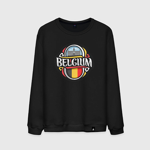 Мужской свитшот Belgium / Черный – фото 1
