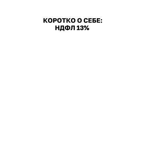 Мужской свитшот НДФЛ 13 коротко о себе / Белый – фото 3