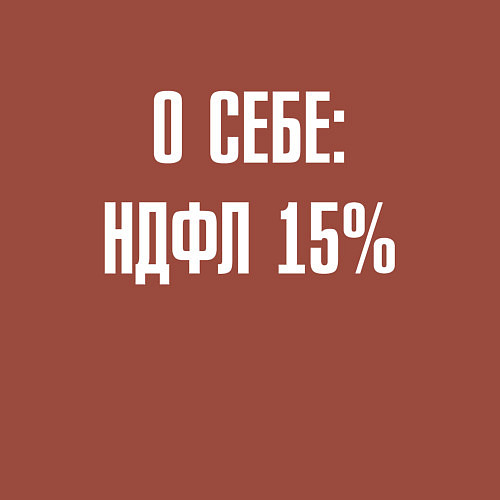 Мужской свитшот О себе ндфл 15 процентов / Кирпичный – фото 3