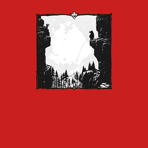 Мужской свитшот Храбрый дух / Красный – фото 3