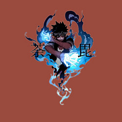 Свитшот хлопковый мужской Моя геройская академия Даби Альянс злодеев, цвет: кирпичный — фото 2