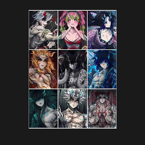 Мужской свитшот Клинок, рассекающий демонов Мицури Канродзи / Черный – фото 3