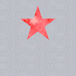 Свитшот хлопковый мужской Звезда акварельная красная, цвет: меланж — фото 2