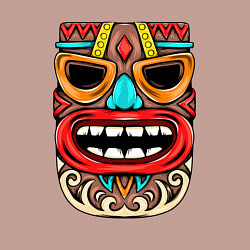 Свитшот хлопковый мужской Tiki mask, цвет: пыльно-розовый — фото 2