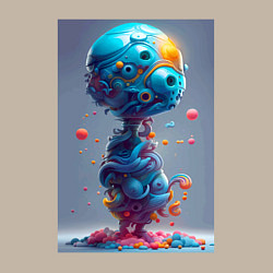 Свитшот хлопковый мужской Пришелец со сладкой планеты - фантазия, цвет: миндальный — фото 2