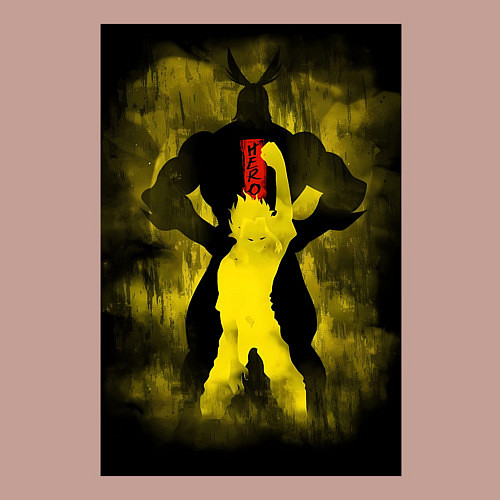 Мужской свитшот Моя геройская академия Всемогущий Номер один / Пыльно-розовый – фото 3