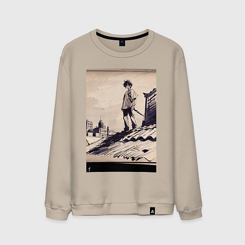 Мужской свитшот 17-years-old kid on the roof / Миндальный – фото 1