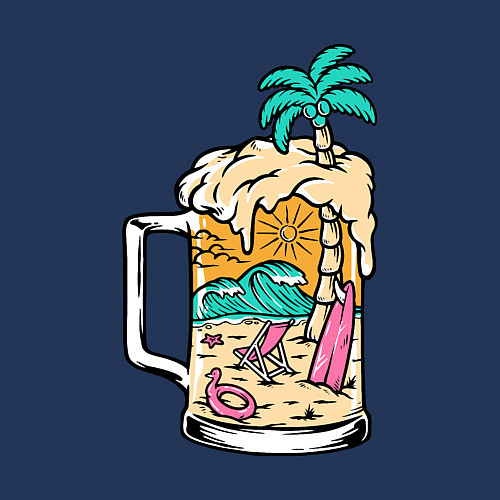 Мужской свитшот Летнее пиво / Тёмно-синий – фото 3