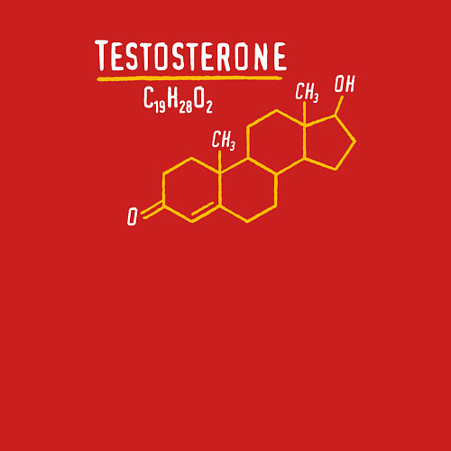 Мужской свитшот Тестостерон / Красный – фото 3