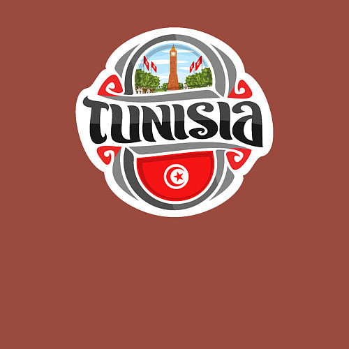 Мужской свитшот Tunisia / Кирпичный – фото 3