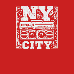 Свитшот хлопковый мужской New York city music, цвет: красный — фото 2
