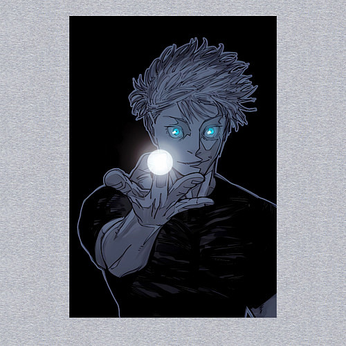 Мужской свитшот Магическая битва Сатору Годзё сильнейших маг / Меланж – фото 3