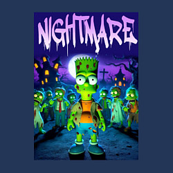 Свитшот хлопковый мужской Zombie Bart Simpson - nightmare, цвет: тёмно-синий — фото 2