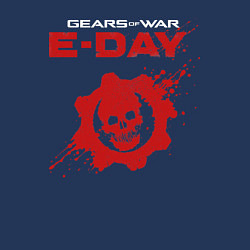 Свитшот хлопковый мужской Gears of war e-day logo, цвет: тёмно-синий — фото 2