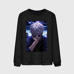 Мужской свитшот Магическая битва Сатору Годзё в баре