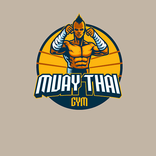 Мужской свитшот Muay thai gym / Миндальный – фото 3