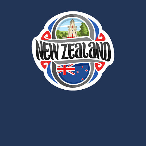 Мужской свитшот Новая Зеландия / Тёмно-синий – фото 3
