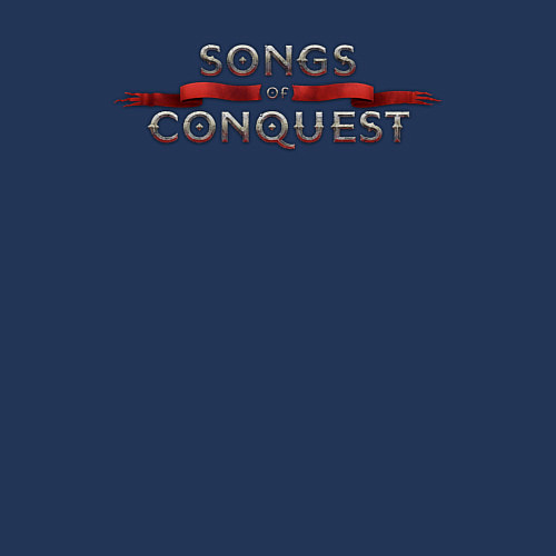 Мужской свитшот Songs of conquest logo / Тёмно-синий – фото 3