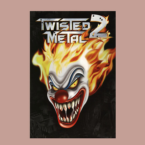 Мужской свитшот Twisted metal 2 - clown head / Пыльно-розовый – фото 3