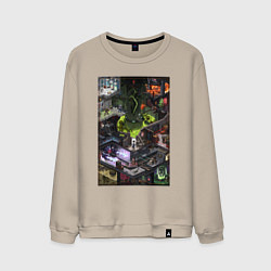 Мужской свитшот Half life 1 - levels and bosses