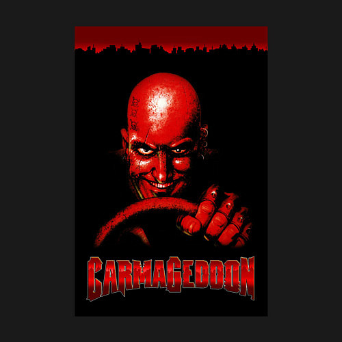 Мужской свитшот Carmageddon driver retro / Черный – фото 3