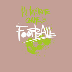 Свитшот хлопковый мужской Футбол - моя любимая игра, цвет: пыльно-розовый — фото 2